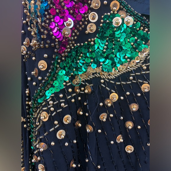 Vintage 1980s Beaded “Alyce Designs” Prom / Formal Dress - Picture 11 of 17